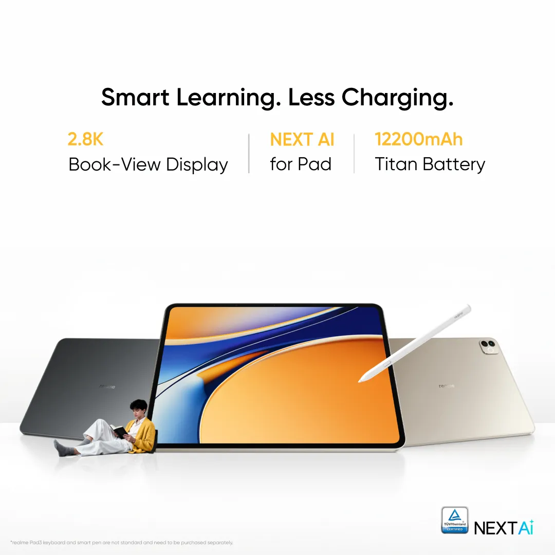 Realme Pad 3 5G launch: A new tablet with a 12,200 mAh battery and 5G connectivity is scheduled soon in India.