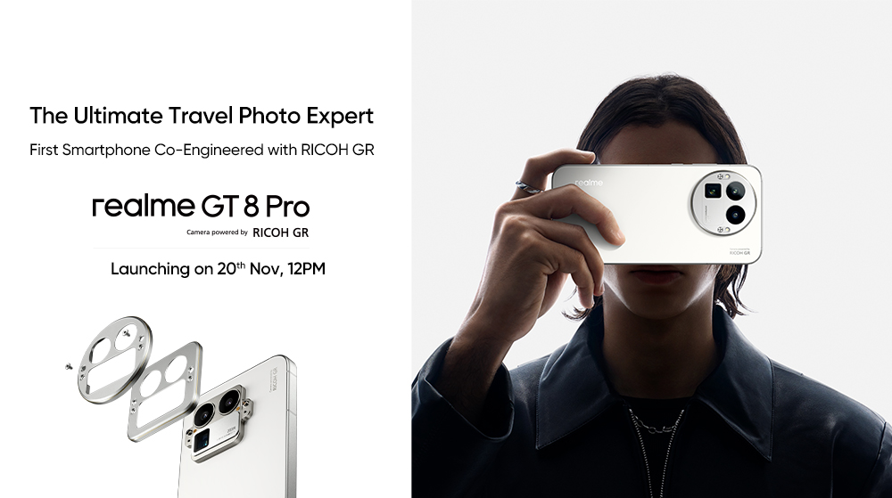 realme GT 8 Pro, with RICOH GR Camera Technology, Dual Flagship Chipset and Redefining Design, launching on November 20
