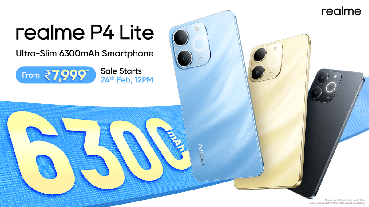 Realme P4 Lite 4G launched for budget buyers in India